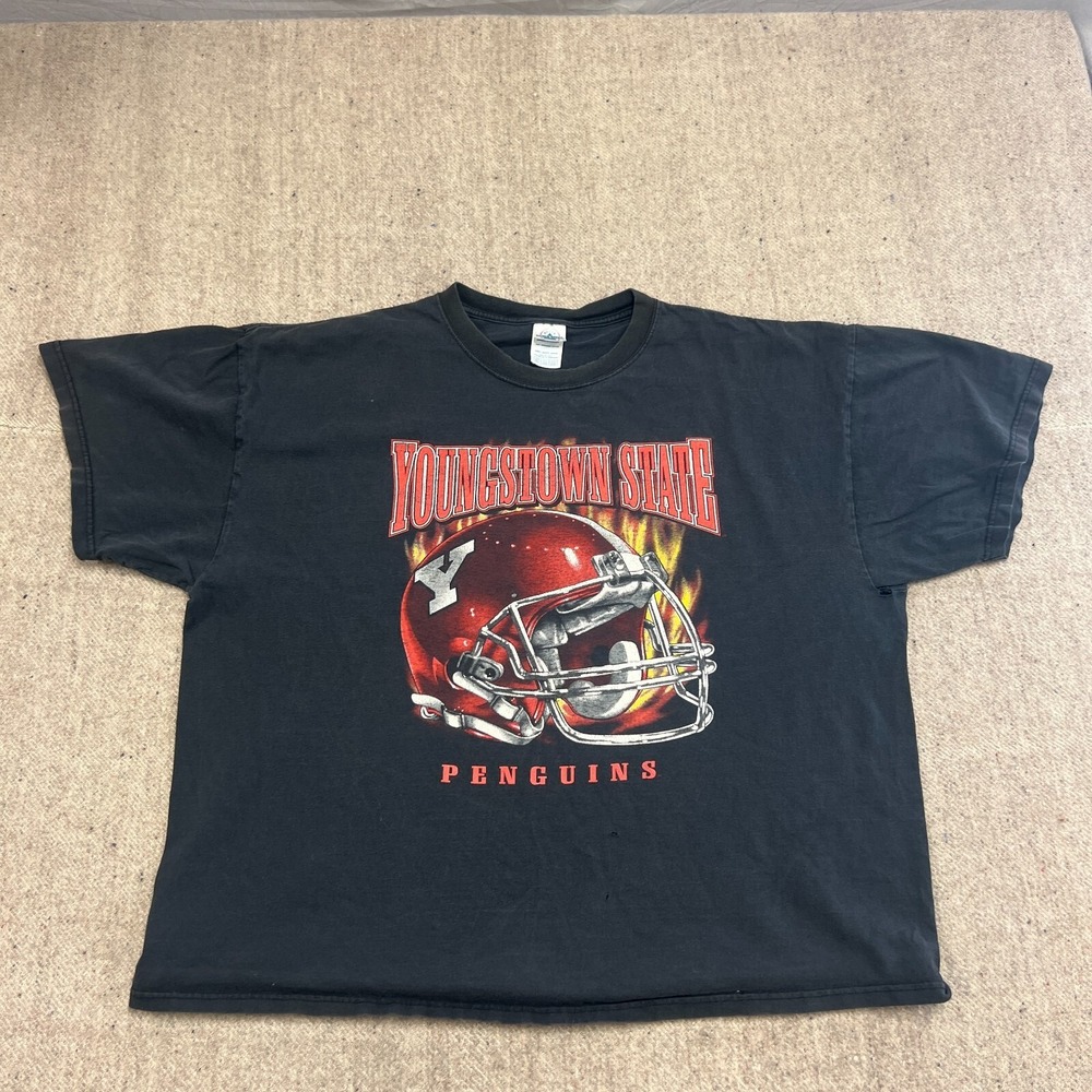Vintage Youngstown State Penguins Shirt Mens 2XL Black 1990s Football